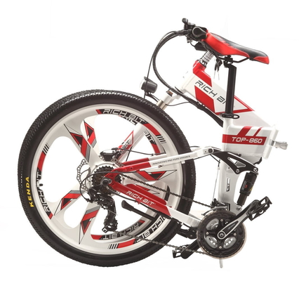 EU STOCK 26 Inch Full Suspension Foldable Electric Bicycle Lithium Battery 36v 12.8ah