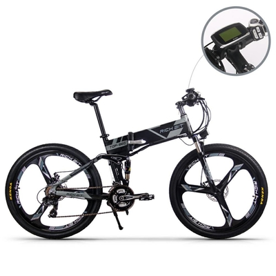 EU STOCK 26 Inch Full Suspension Foldable Electric Bicycle Lithium Battery 36v 12.8ah