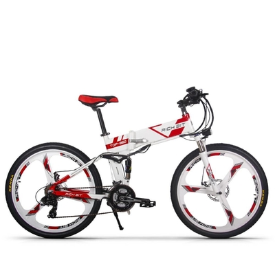 EU STOCK 26" Electric Assist Full Suspension Mountain Bike Mtb Rich Bit Top 860 26" 36v 250w 12.8Ah
