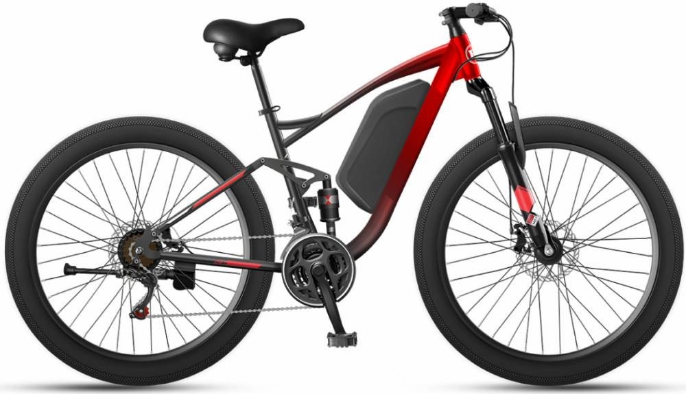 750w Fat Tire Ebike Full Suspension Fat Tyre Electric Mountain Bike Snow 13-22Ah
