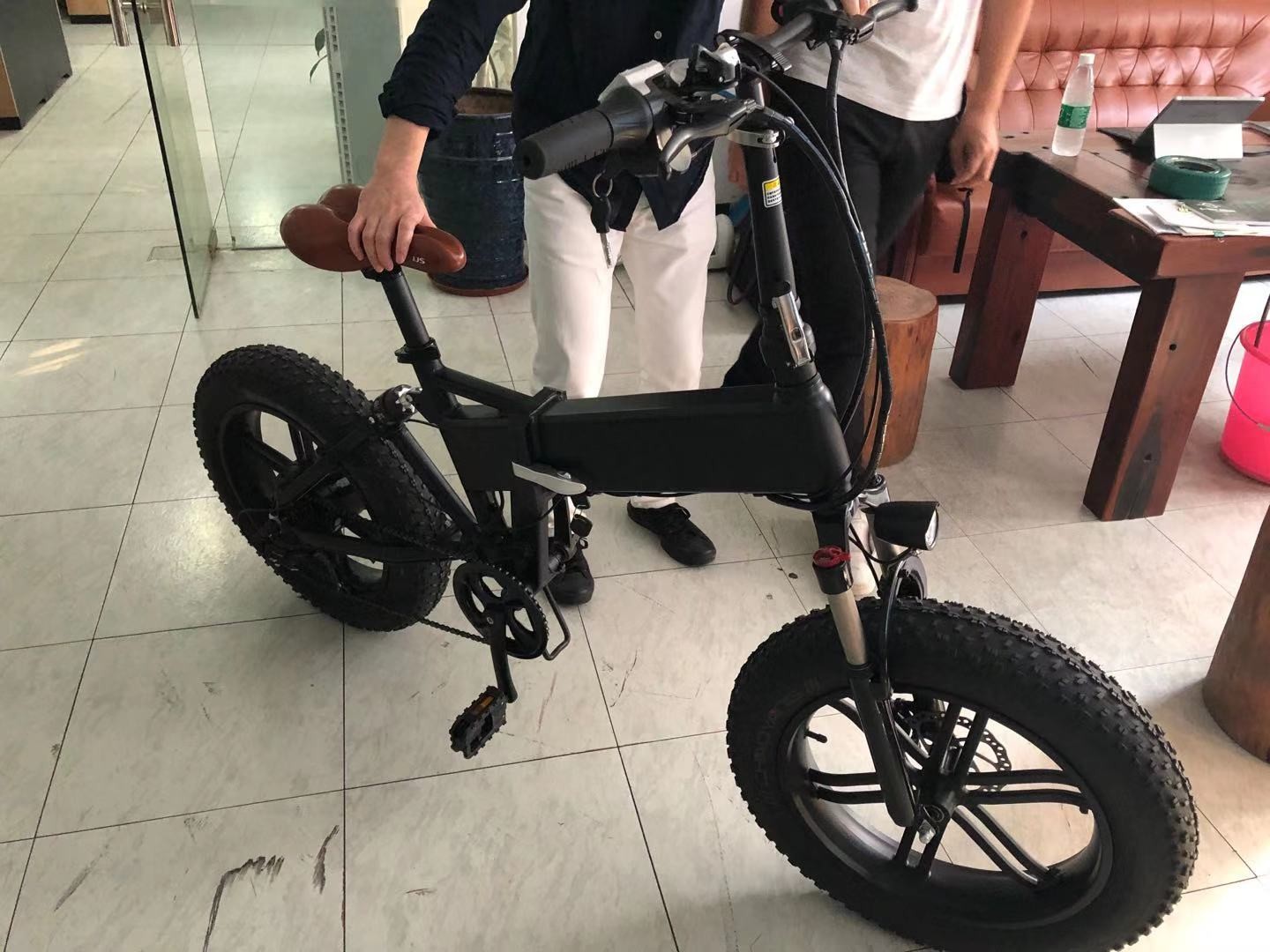 Commuter Full Suspension Folding Ebike Full Sus E Mtb 20 X 4.0 48v 500w 13Ah RICH BIT 014